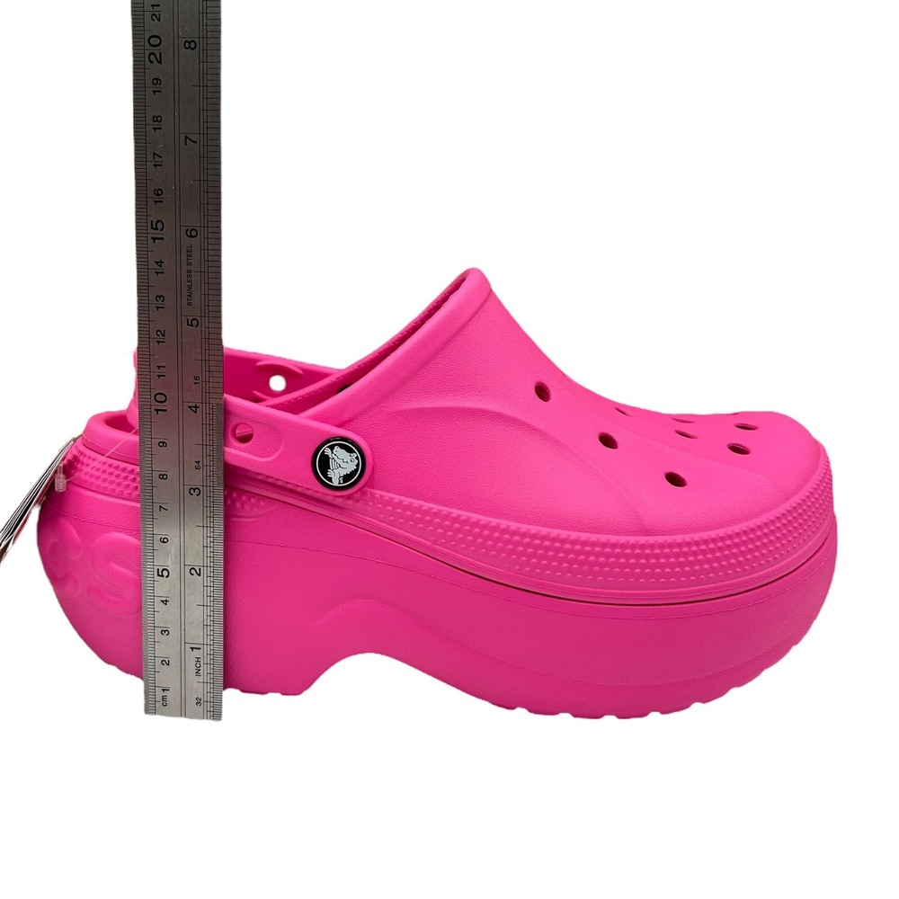 Crocs Women's Mega Wedge Platform Clog Size 9 Electric Pink Slip-on Style - Picture 10 of 11